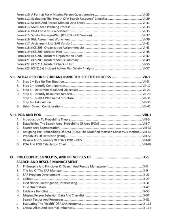 A table of contents for the 2 0 1 9 cpa exam.