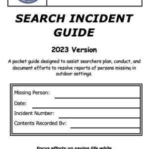 A cover of the search incident guide.